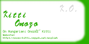 kitti onozo business card